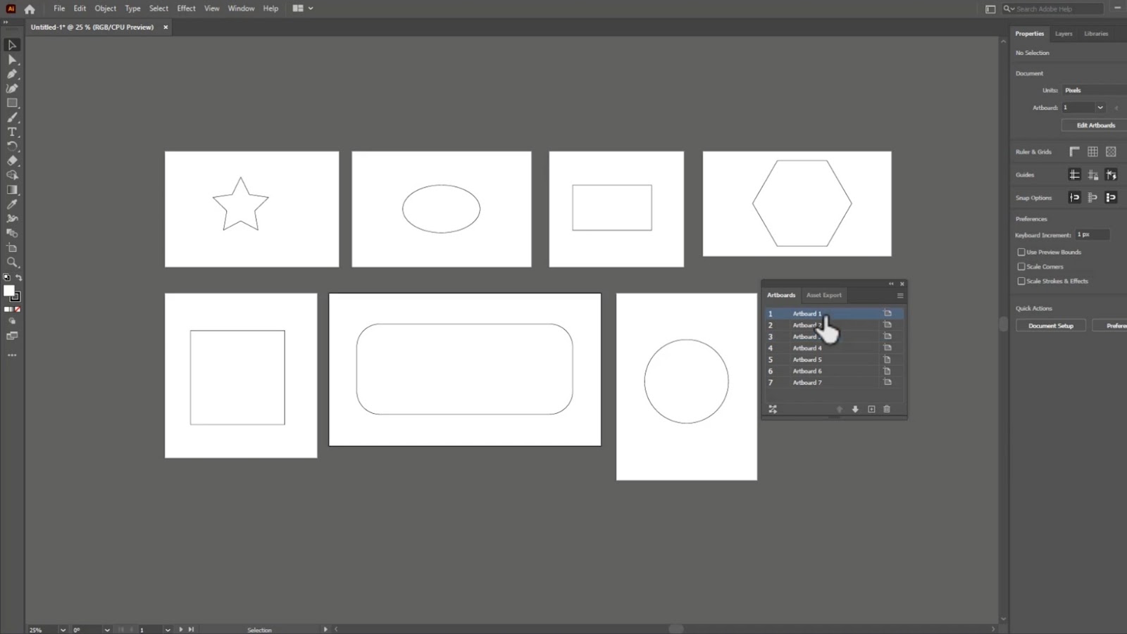 how to change artboard number in illustrator